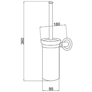 Ёршик для унитаза Boheme Murano 10913-W-CR хром/белый